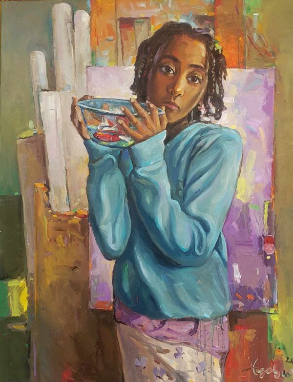 Fishbowl- 24x30 oil on canvas